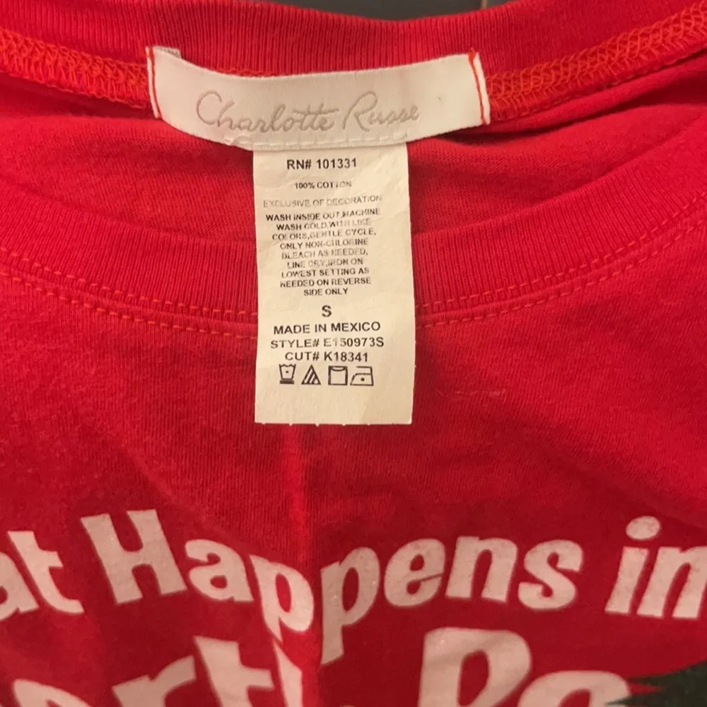 What happens in the North Pole stays in the North Pole Christmas Shirt. Size SM - Picture 6 of 6